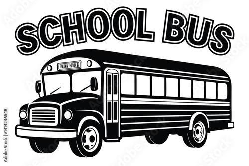 Silhouette school bus Vector