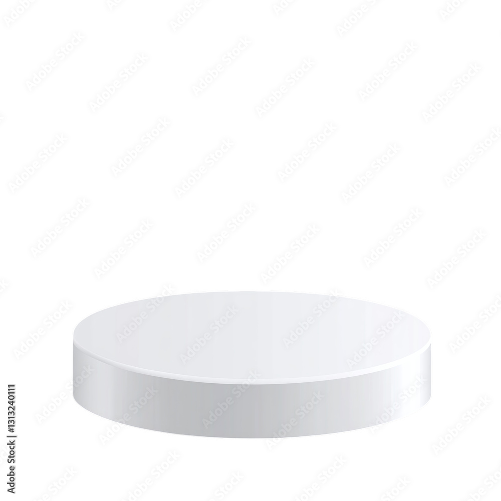 White round product podium on grey background isolated on transparent background White round product podium on grey background isolated on transparent background