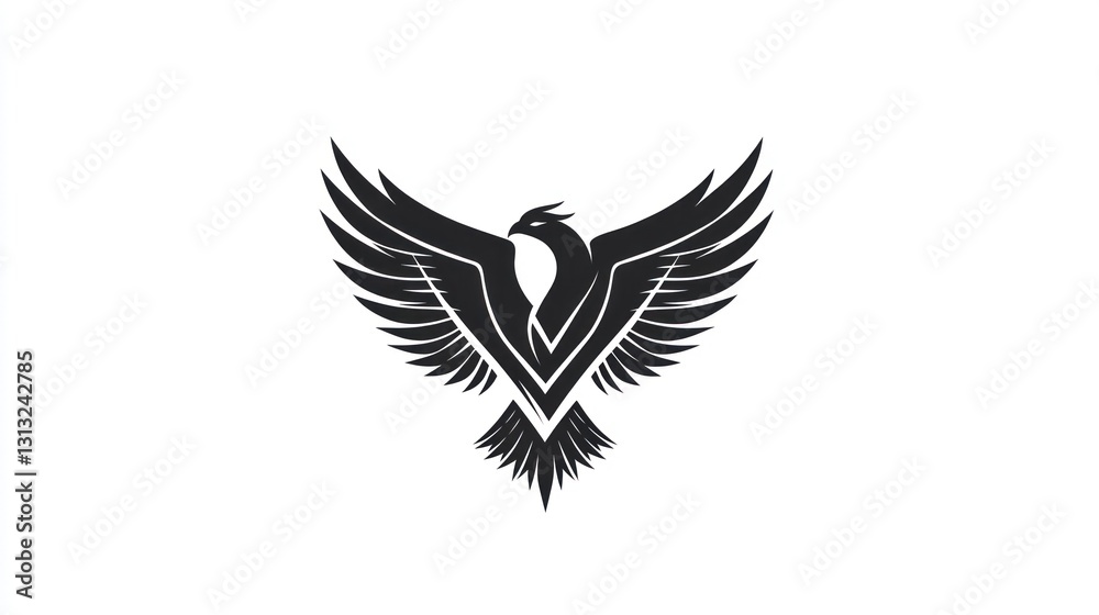 Powerful eagle in flight, graphic design, logo concept, symbol of freedom Powerful eagle in flight, graphic design, logo concept, symbol of freedom