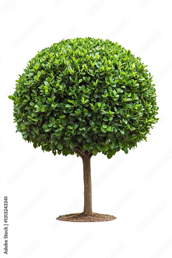 boxwood bonsai tree with compact rounded foliage isolated on white background boxwood bonsai tree with compact rounded foliage isolated on white background