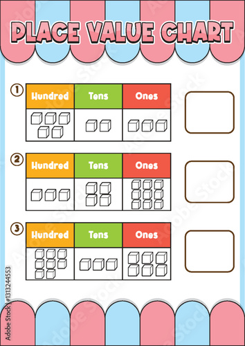 Colorful Place Value Chart for Kids