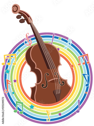 Colorful Music Theme with Violin