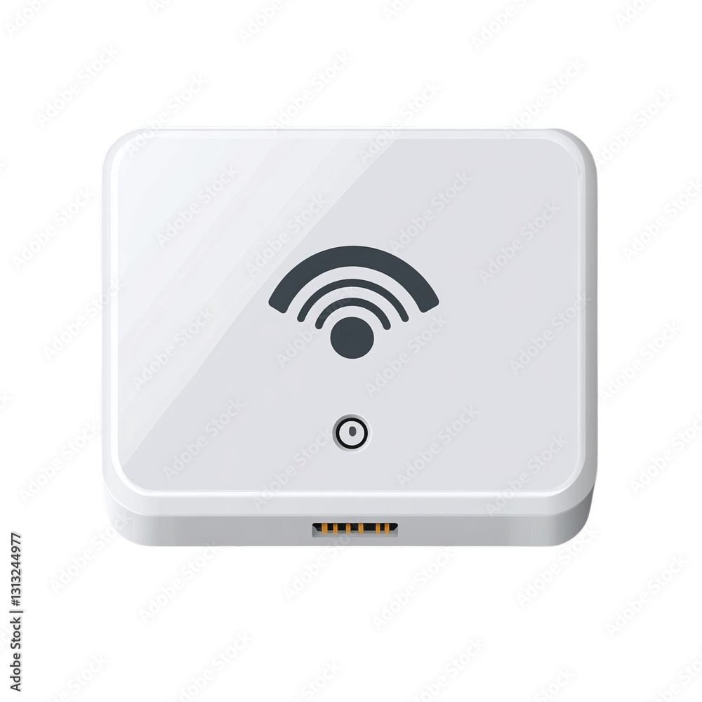 Wireless sensor with real-time alerts isolated on transparent background Wireless sensor with real-time alerts isolated on transparent background