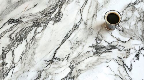 Coffee cup marble table background texture