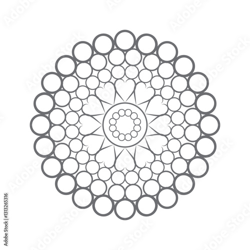 Print relaxing and simple mandala art