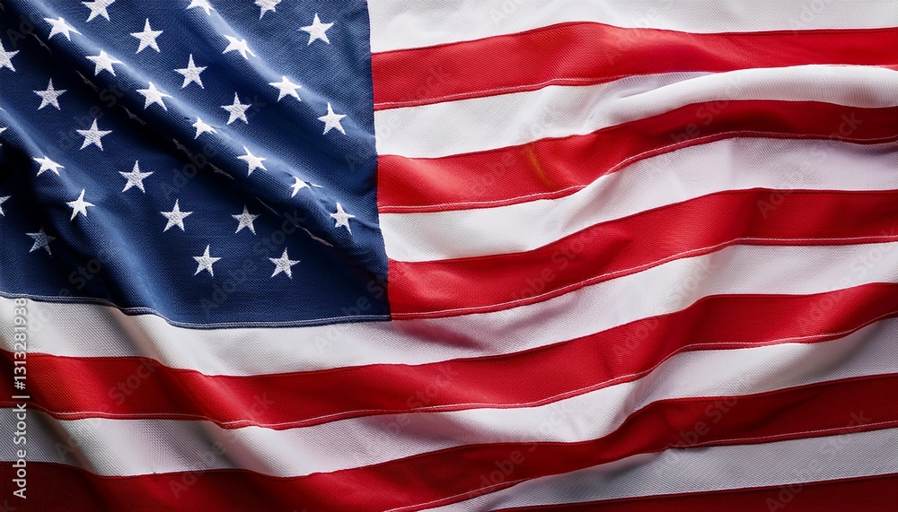 Obraz premium american flag wave close up
