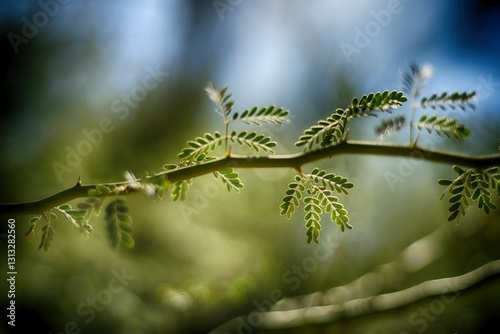 green leafs with a nice bokeh rendering