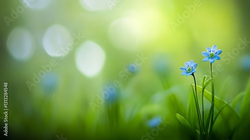 In the spring, a vibrant grass spread out, green, full of vitality of life. Full of spring warmth and hope, let people feel the recovery and beauty of nature.