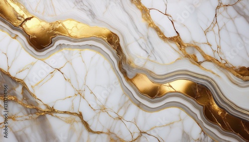 ivory marble in golden veins