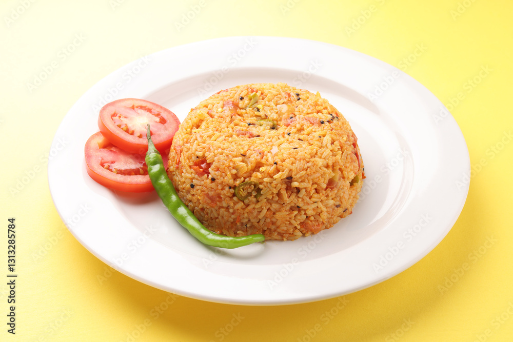 Tomato rice.spicy South Indian rice recipe Tomato pulao or Tomato Rice ,South Indian Thakkali Sadam ,Tomato Bath an Indian vegetarian dish. Healthy nutritious Tomato rice.spicy South Indian rice recipe Tomato pulao or Tomato Rice ,South Indian Thakkali Sadam ,Tomato Bath an Indian vegetarian dish. Healthy nutritious