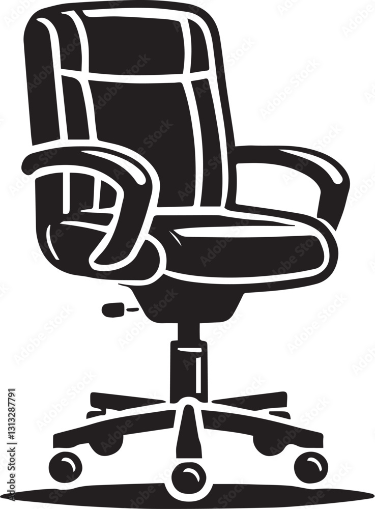armchair and chair silhouette vector, chair vector illustration, chair logo vector, chair silhouette vector isolated on white background