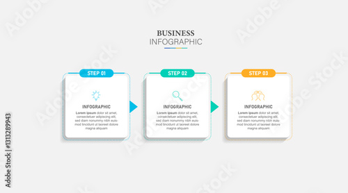 Infographic design business template with icons and 3 options or steps. Can be used for process diagram, presentations, workflow layout, banner, flow chart, info graph