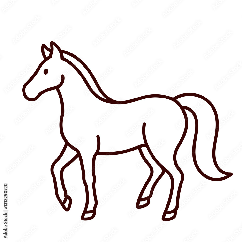 Obraz premium Horse Outline Icon