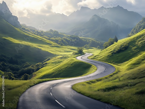 Valley roads with their winding paths and breathtaking view