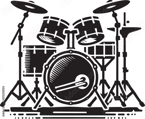 vector illustration of drum, drum silhouette vector, drum vector illustration, drum tree logo vector, drum silhouette vector isolated on white background