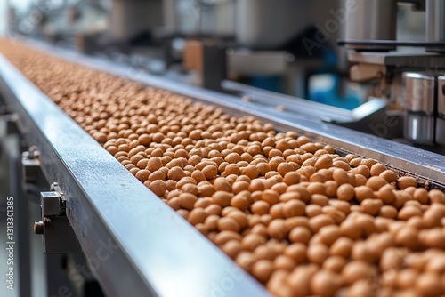 Peanut Butter Production Equipment for Processing Peanuts in a Manufacturing Facility Generative AI