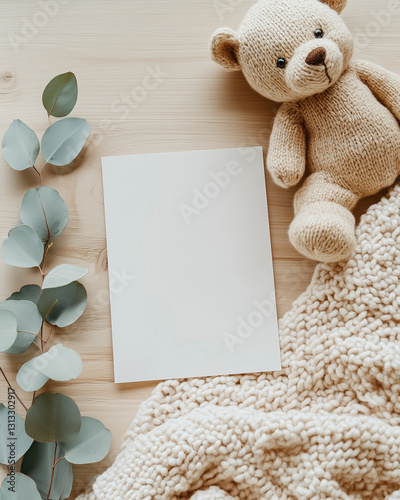 Mockup for new born party photo