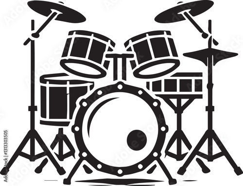 vector illustration of drum, drum silhouette vector, drum vector illustration, drum tree logo vector, drum silhouette vector isolated on white background
