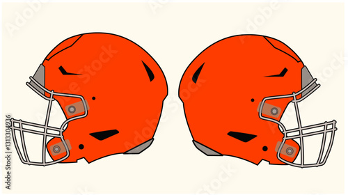 American football helmet Vector Mock-up