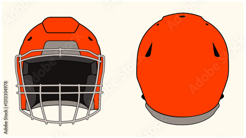 American football helmet Vector Mock-up