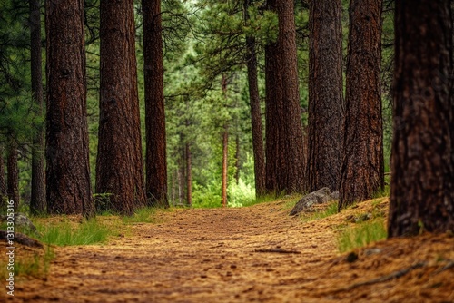 Walk through the majestic pine woodland: the smell of towering evergreens and...