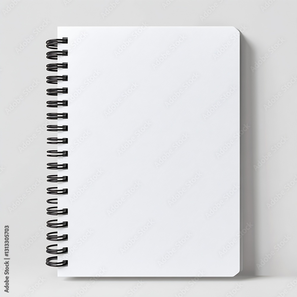 Empty spiral bound notebook ready for sketches notes or creative thoughts on a minimalistic background : Generative AI Empty spiral bound notebook ready for sketches notes or creative thoughts on a minimalistic background : Generative AI