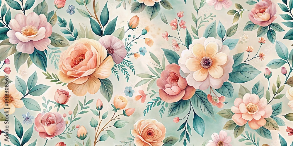 Minimalist Brushstroke Flower Wallpaper Pattern - Abstract Floral Design Minimalist Brushstroke Flower Wallpaper Pattern - Abstract Floral Design