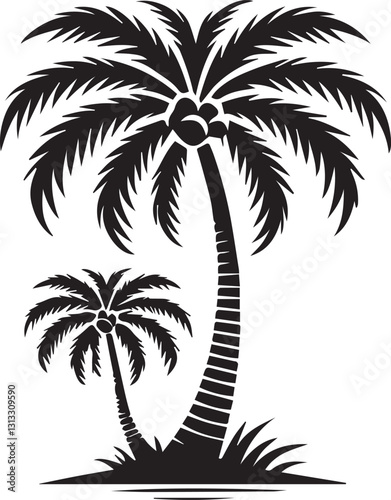 silhouette of palm trees  black palm tree silhouette vector  palm tree vector illustration  palm tree logo vector  palm tree silhouette vector isolated on white background