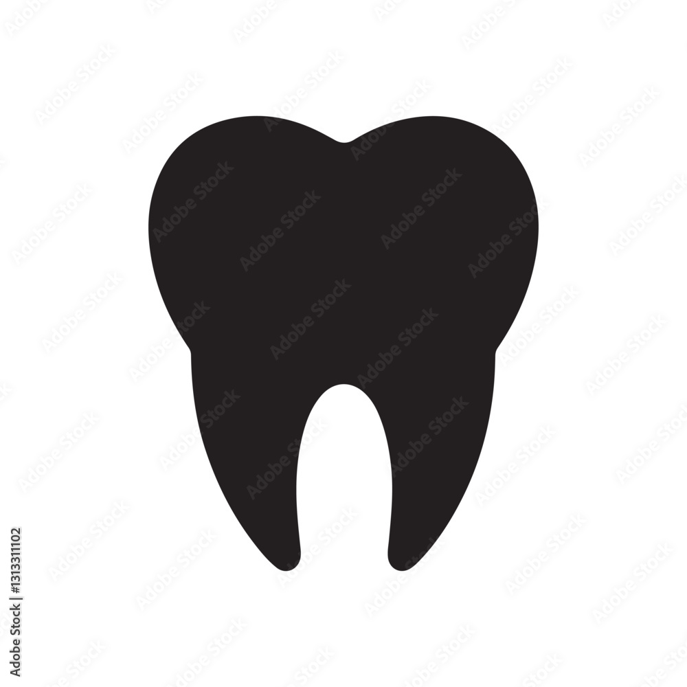 Tooth icon vector illustration. Teeth icon. Tooth shape symbol vector icon Tooth icon vector illustration. Teeth icon. Tooth shape symbol vector icon