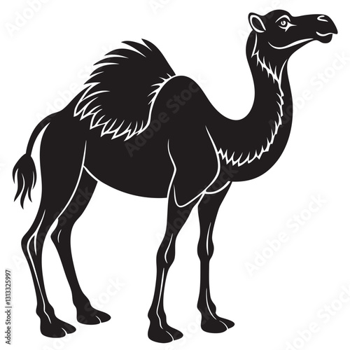 one hump camel icon with ramadan theme