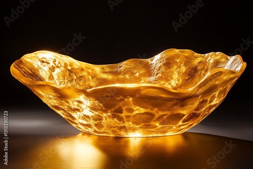 Golden Architectural Bowl: Exquisite Design photo