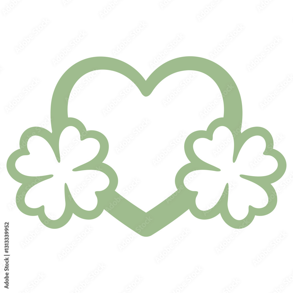 Fototapeta premium Heart with Shamrocks