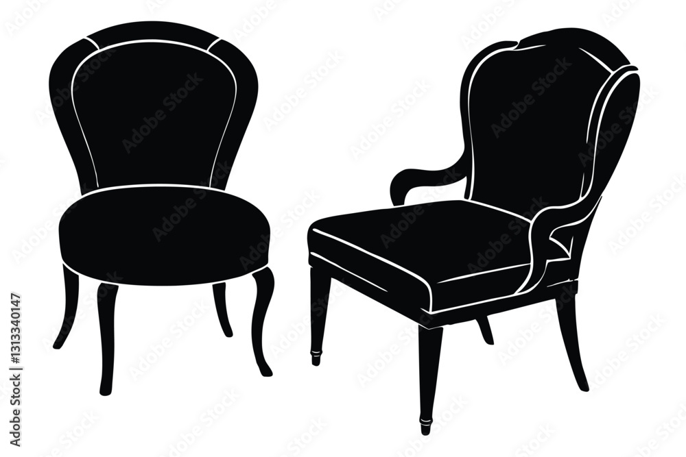 Chair silhouette vector Chair silhouette vector