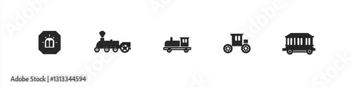 Public transportation symbol. Up-to-date train icon. Track signs. Tramways photo