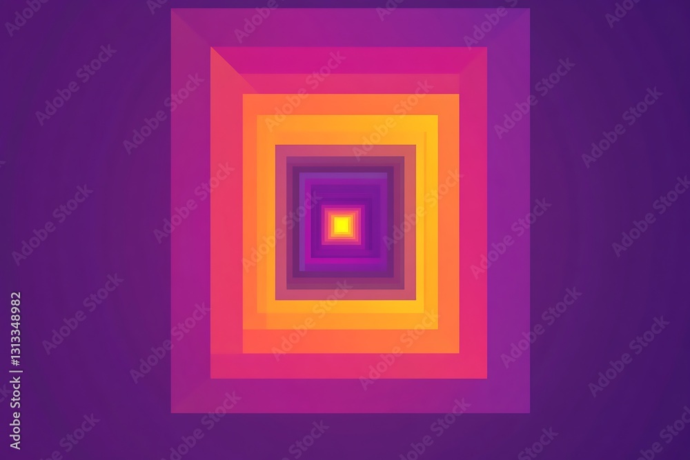 Square gradient design, centered, vibrant colors, purple background, used for abstract art Square gradient design, centered, vibrant colors, purple background, used for abstract art