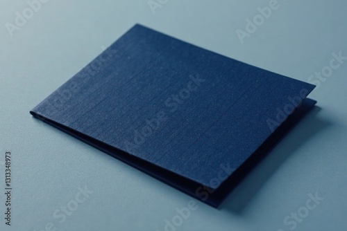 Deep navy blue card, clean lines & subtle embossing, luxury, subtle