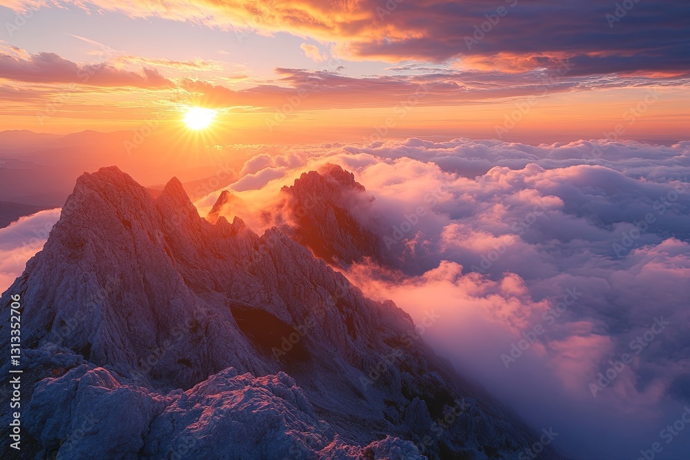 Obraz premium Breathtaking Views From Mangart Peak at Stunning