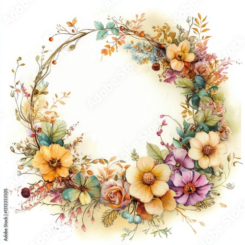Elegant and colorful floral wreath perfect for any occasion.