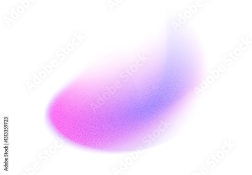 Obraz na płótnie Abstract gradient shape with noise, purple blurred grainy color gradation, vibrant design element. Figure with soft flow effect, isolated on white. Vector illustration. w salonie