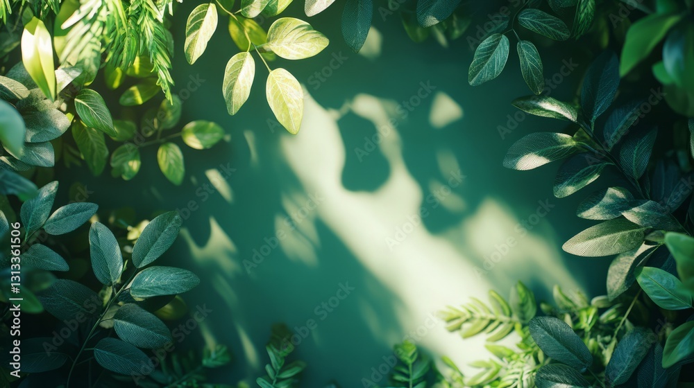 Fresh green nature backdrop with minimal distractions, clean space to highlight the product in natural light Fresh green nature backdrop with minimal distractions, clean space to highlight the product in natural light