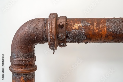 Dripping corroded pipe