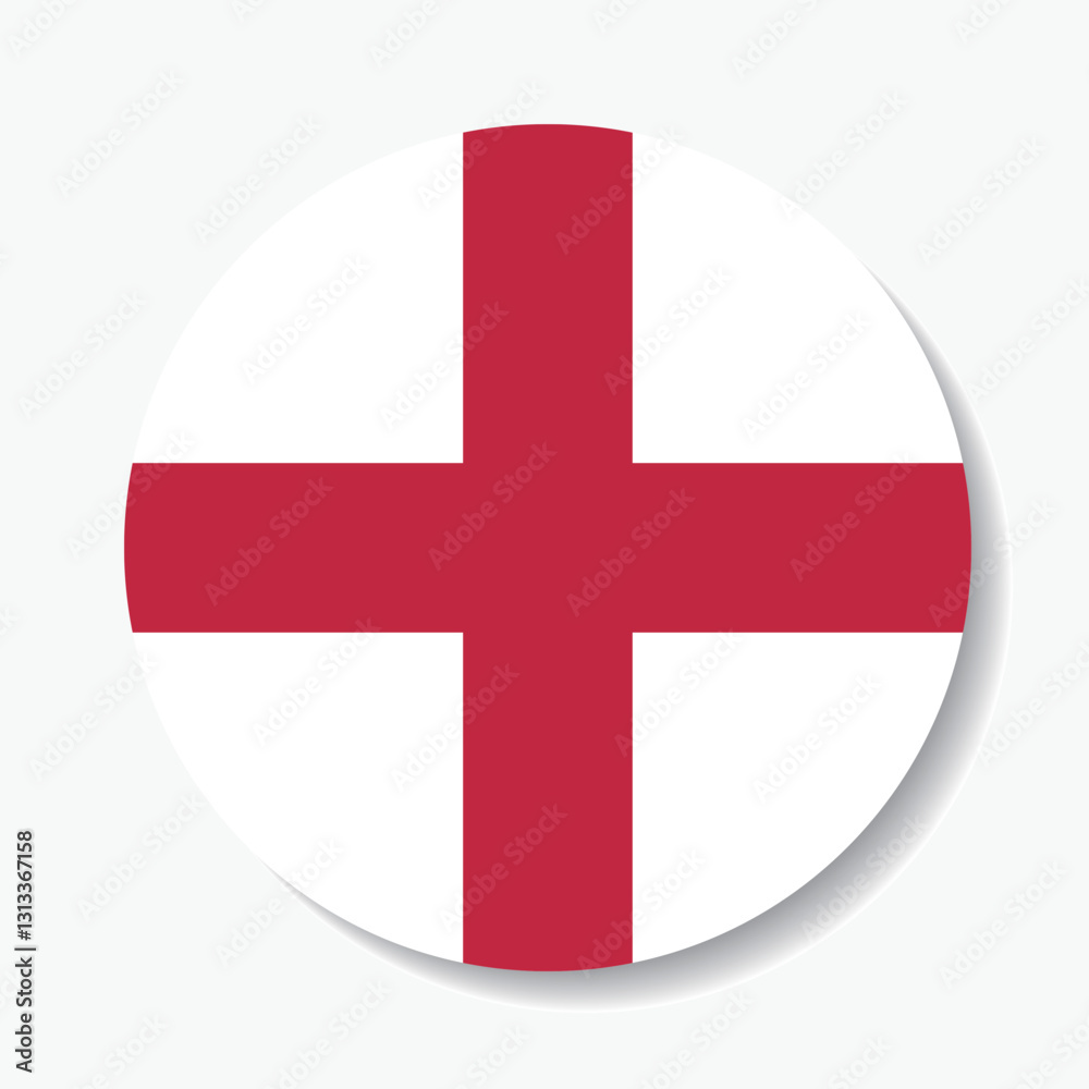Obraz premium England flag circle icon vector illustration design