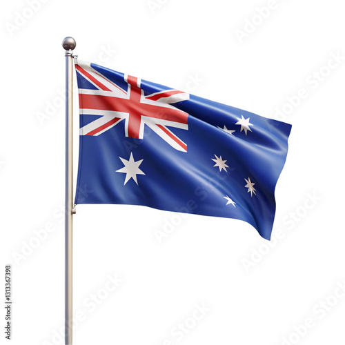australia flag isolated on white