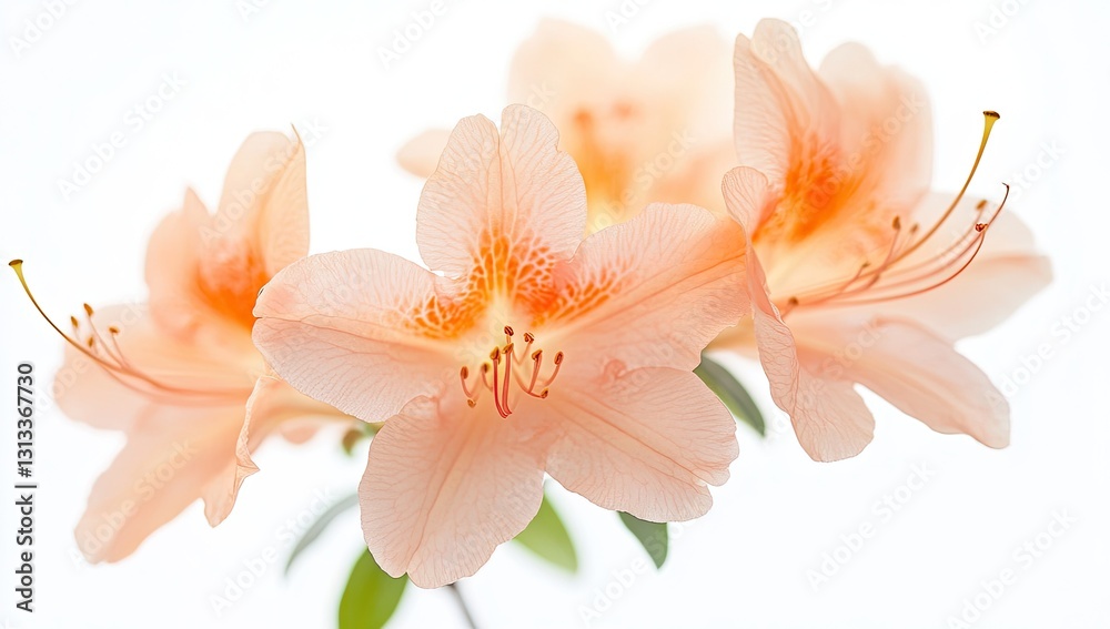 Fototapeta premium Peach Azaleas Close-Up (1)