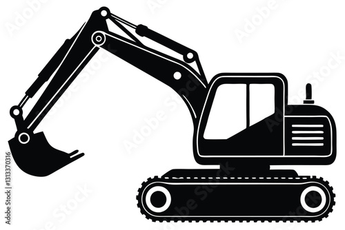 Silhouette the excavate vector
