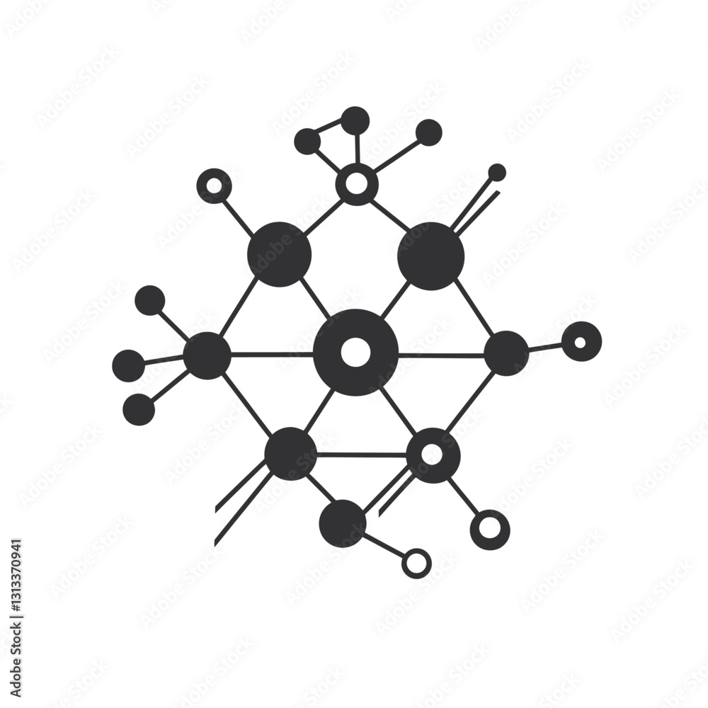 Black network connection structure over white background graphic design Black network connection structure over white background graphic design