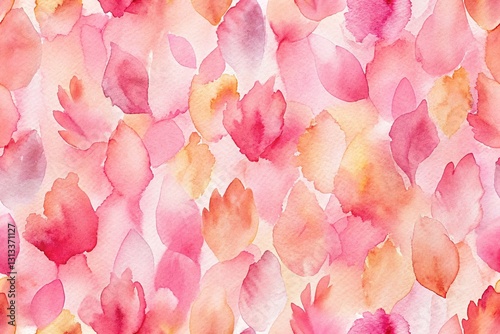 Soft Pink Pastel Watercolor Repeating Pattern Design - Elegant Background Texture