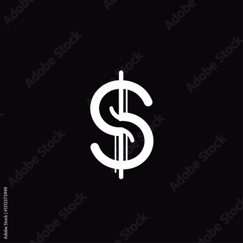 White dollar sign with dripping effect against a black background.