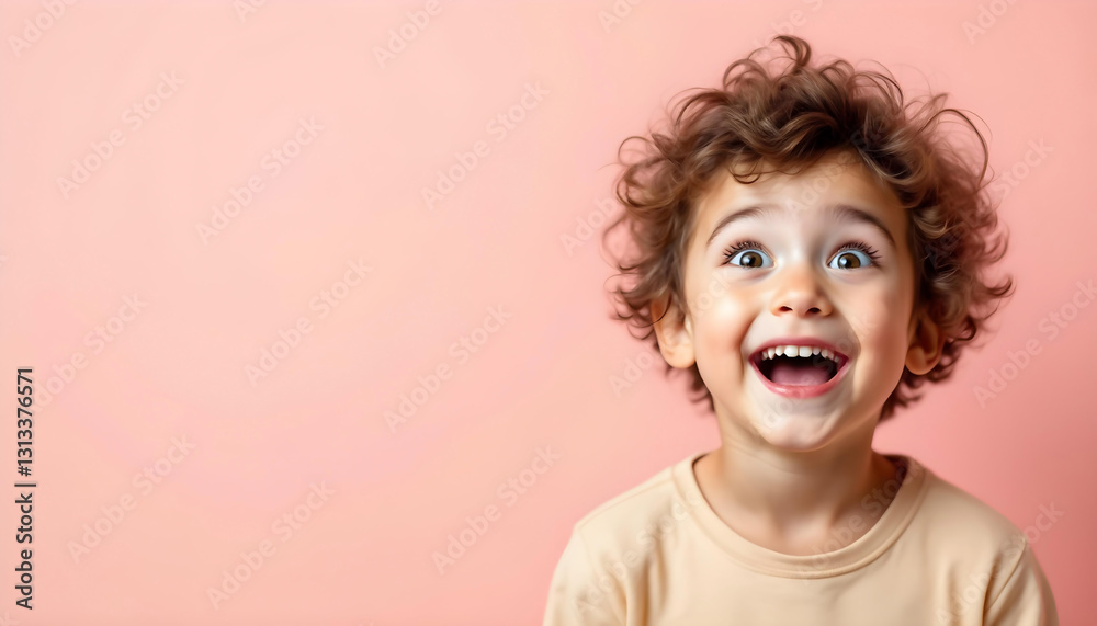 Adorable Little Boy Smiling in a Casual Studio Adorable Little Boy Smiling in a Casual Studio