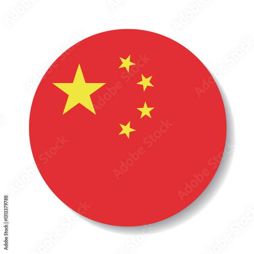 China flag circle icon vector illustration design